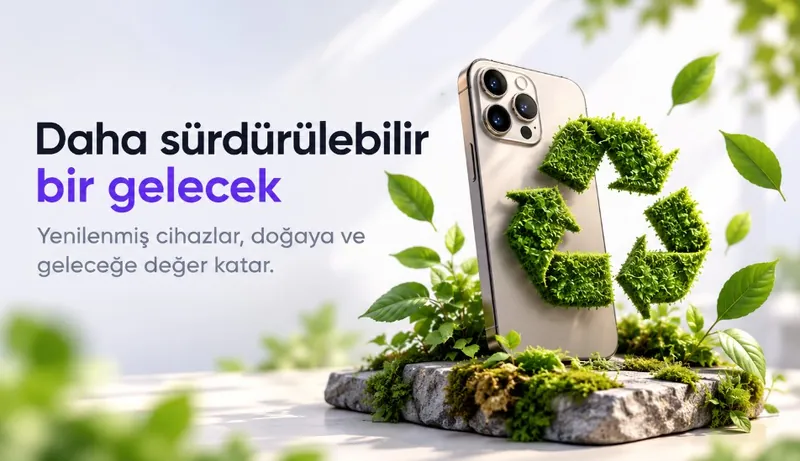 Daha sürdürülebilir bir gelecek. Yenilenmiş cihazlar, doğaya ve geleceğe değer katar.